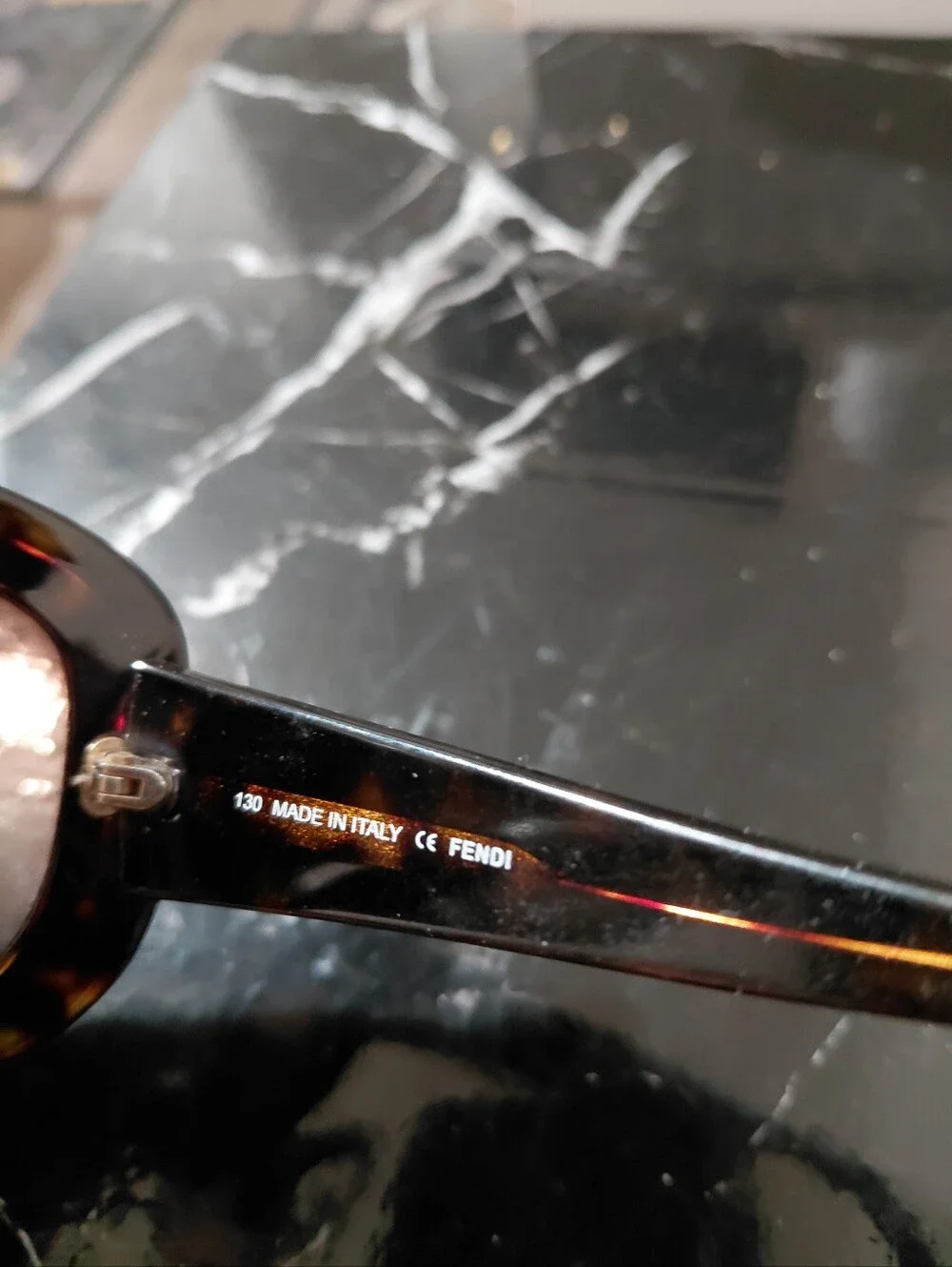Fendi Black Oversized Round Women's Sunglasses with Gold Accents